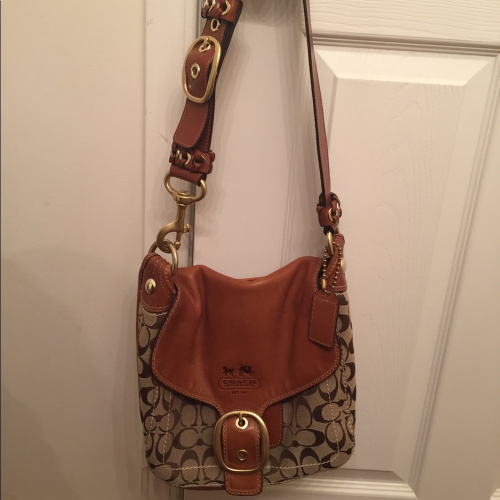 Coach Brown and Tan Shoulder Bag - Picture 7 of 7
